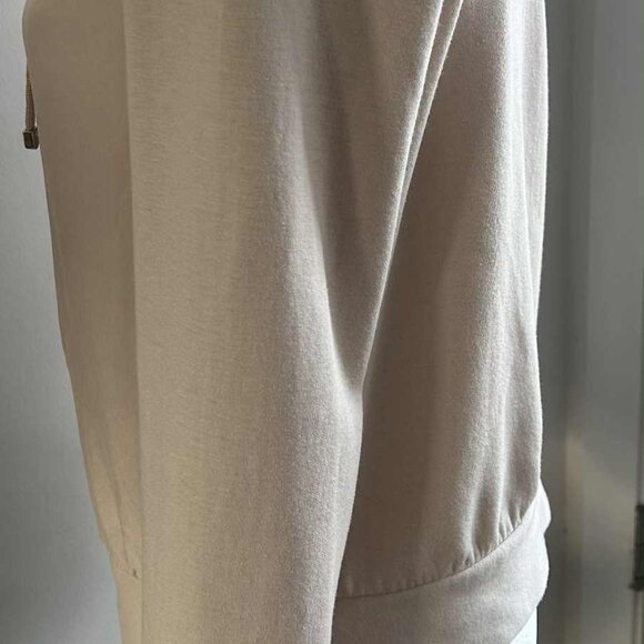 Massimo Dutti Alabaster Rose Modal Zip-Up Hoodie with Voile Front Panels – US XS - Picture 8 of 12